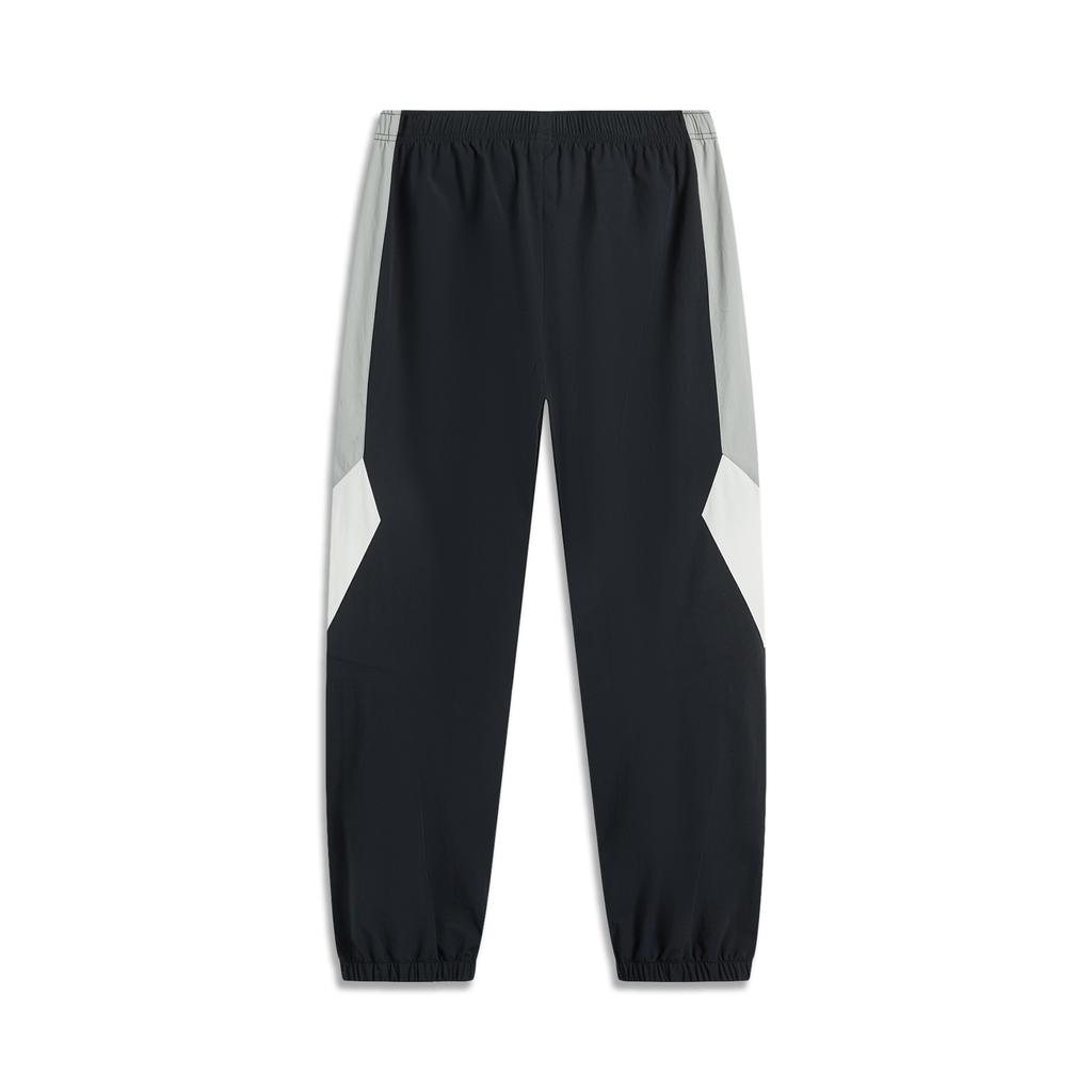 Li Ning Sports Trend Series Casual Versatile Comfortable Simple Color Block Elastic Cuffed Knitted Sports Pants Men Pants Black AYKV161-3