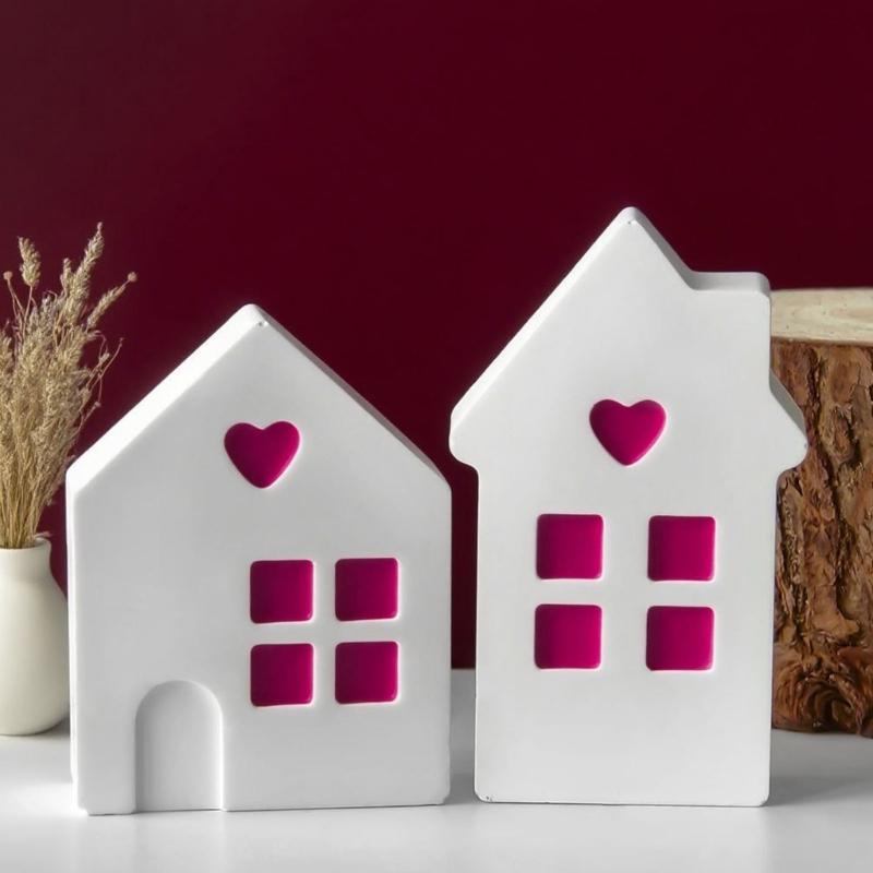 10 Cavities House Silicone Molds for Candle Soap Chocolate Home Decoration Cabin Silicone Candle Molds for Epoxy Resin