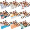 Foldable Sandproof Beach Towel Cushion Camping Mat With Bright Patterns For Family And Friend Gatherings