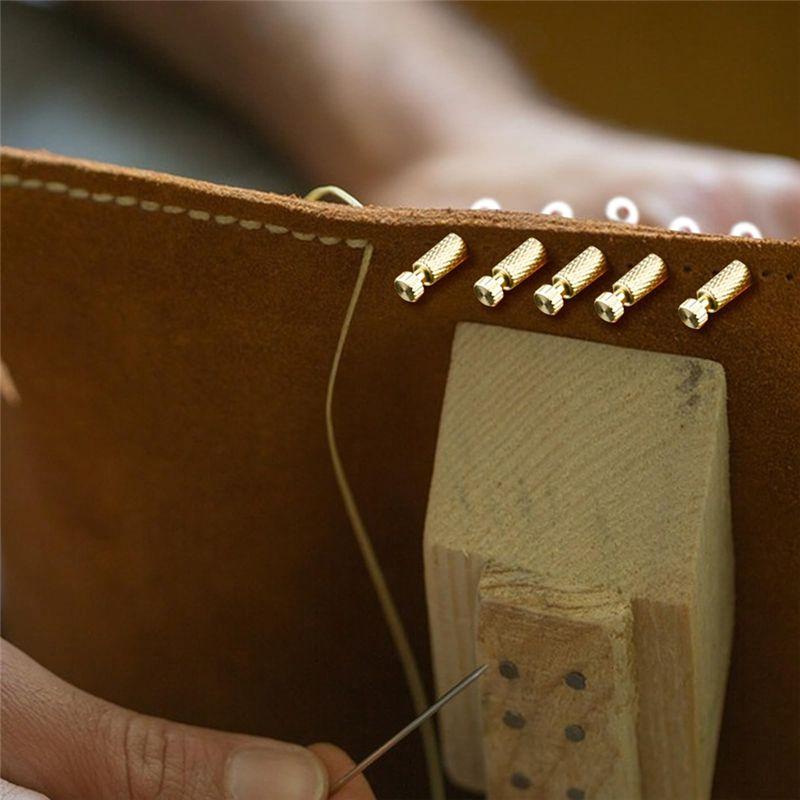 A84E-24PCS Leather Sewing Located Needles, DIY Leather Suture Positioning Needle Position Leather Edge Pins 2 Models