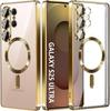 case for Samsung S26 S25 S24 S23 S22 S21 S20 plus ultra Transparent magnetic attraction protective case full coverage Dustproof