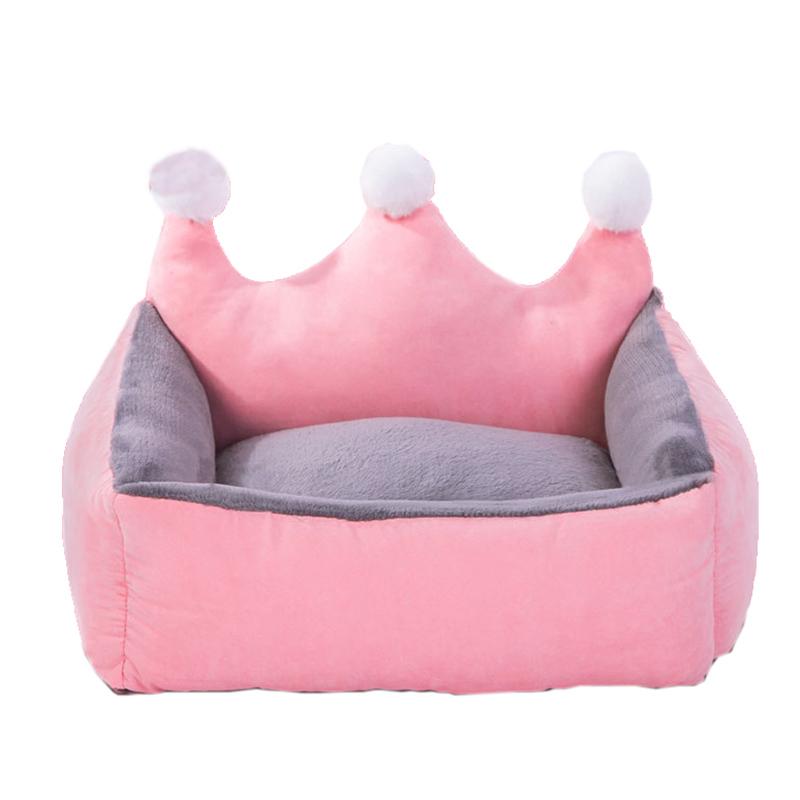 

Cute Crown Pet Princess Ліжка для маленьких собак Зима Тепле щеня Кіт Диван-ліжко Ши-тцу Розплідники йорків Знімні талісмани XS-below 1.0 kg