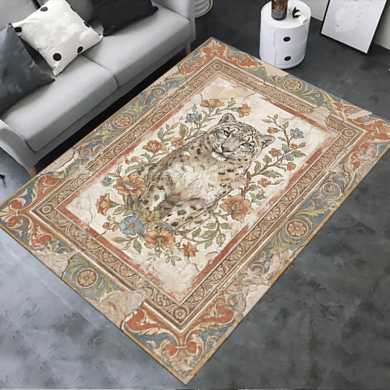 

2025 New Snow Leopard Animal Carpet Rug for Living Room Bedroom Home Sofa Decoration,Kids play Non-slip Floor Mat109 40x60cm( 15x23in )