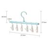 1PCS 8/6 Clip Clothes Drying Rack Multi-purpose Foldable Student Underwear Drying Hats and Socks Artifact Folding Travel Portable Clip Drying