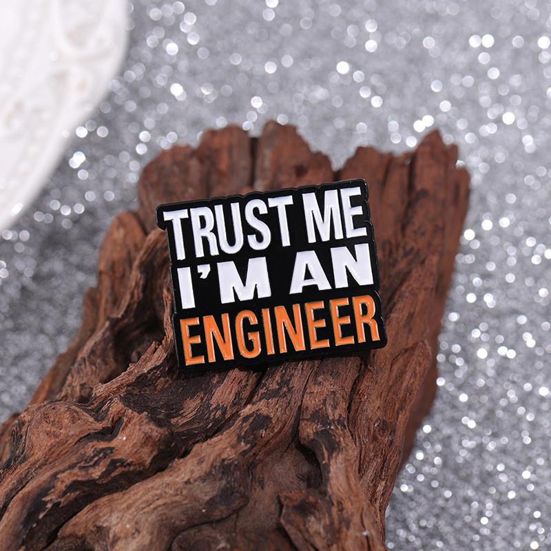 Contemporary Me Believe I Am An Engineer Decorative Pin Charming Metal Badge For Outfit Any