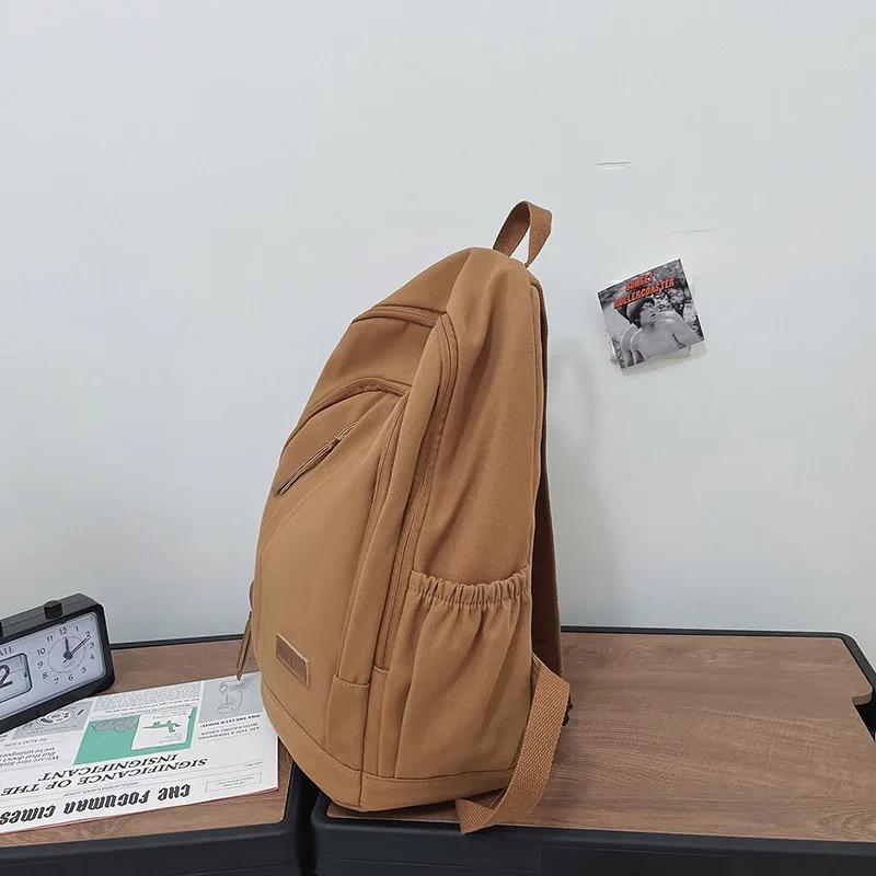 Leisure Fashion Women Canvas Leisure Mochila Lovers Travel Bag Teen Bookbag for Girls Boys Backpack High School Rucksack Solid