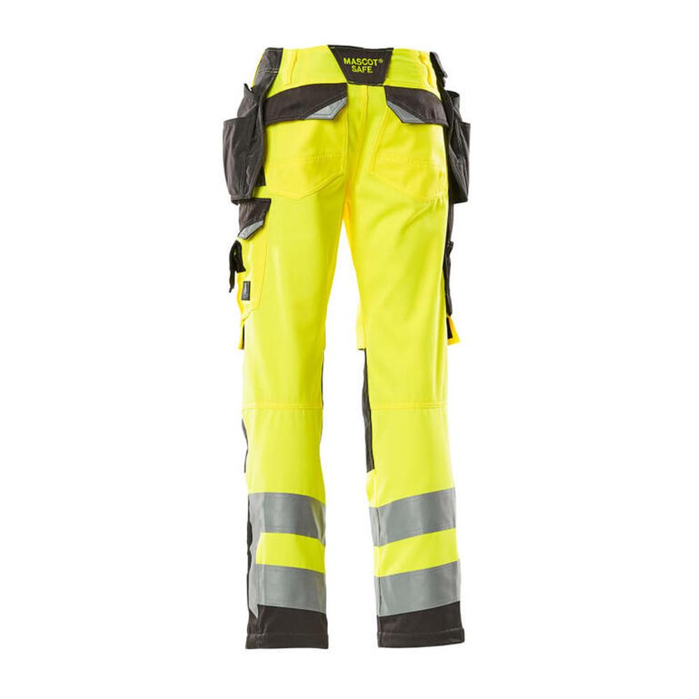 Mascot Mens Safe Supreme Wigan Hi-Vis Holster Pocket Work Trousers