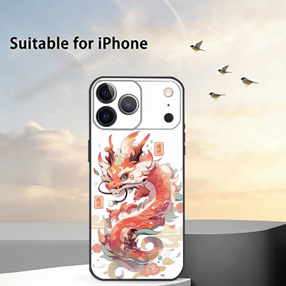 

Мультяшный чехол для телефона D-Dragon для iPhone 17, 16, 15, 14, 13, 12, 11 Plus, Pro Max, Другие Мягкий черный чехол iPhone14