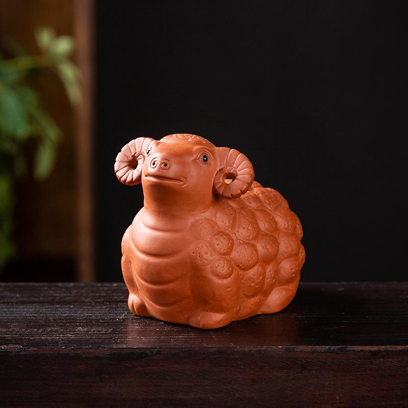 Purple Clay Zodiac Animal Horse Tea Pet Ornament – Cute, Creative Tea Table Dragon Mascot Decoration