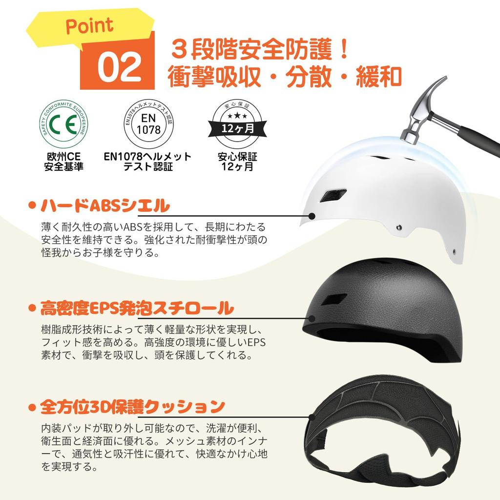 wowlomo Helmet for and and CE Safety Standard EN1078 Asia 3D Protective Sports Helmet for Ages Elementary and Head Circumference Subsidy Eligible Size