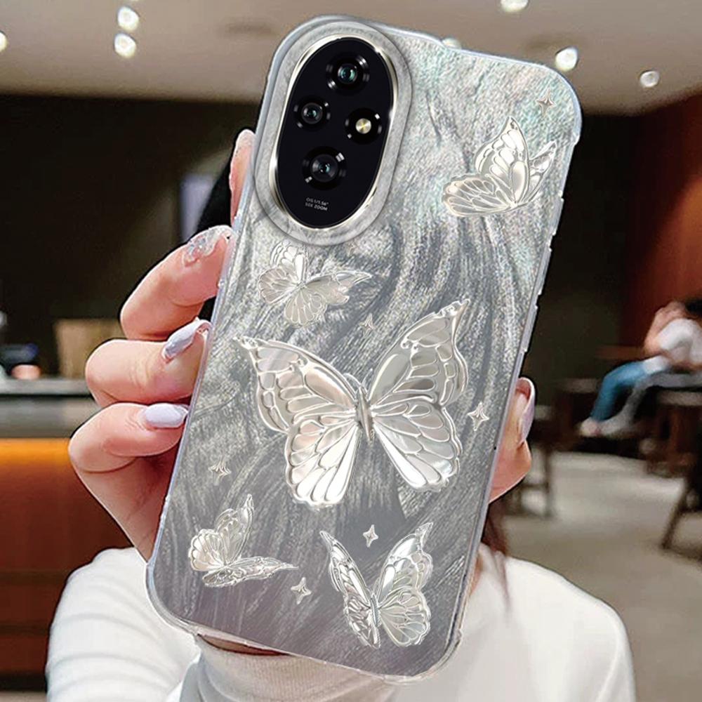 

Фиолетовая бабочка красочный градиент для Honor 400 200 Magic 7 Lite 200 Pro X9a X9c X8a X8b чехлы для телефонов крышка силиконовый задний бампер Honor X8b