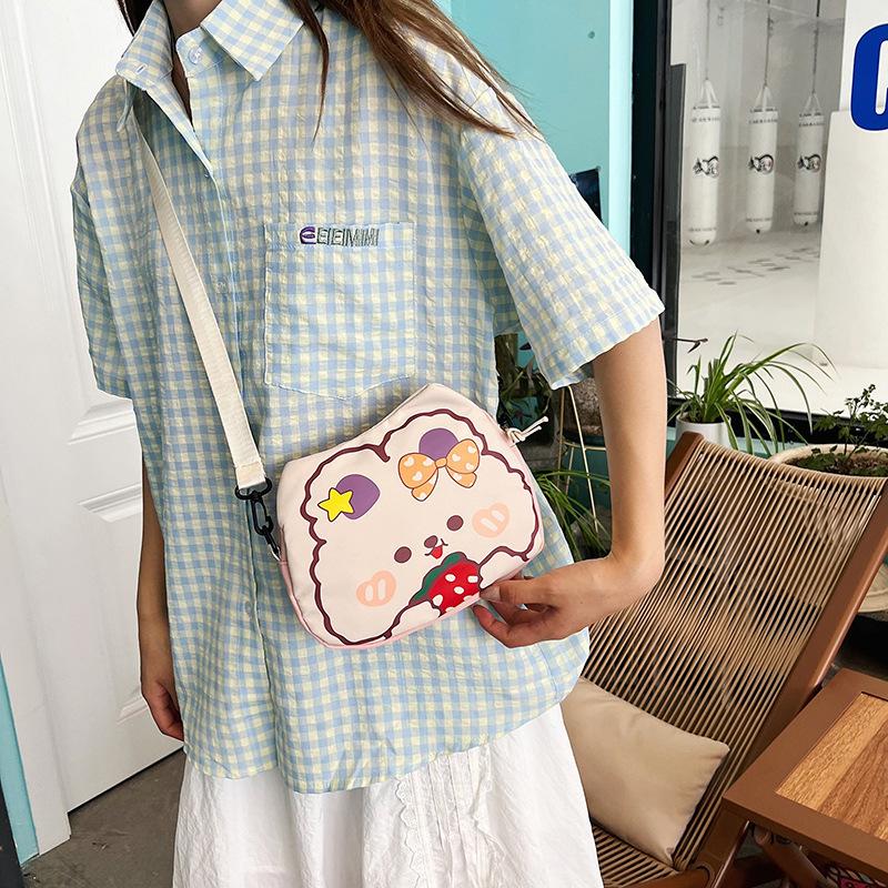 Lightweight Versatile Tote Bag Girl Personality Cute Printed Student Shoulder Bag Large Capacity Crossbody Tote Bag