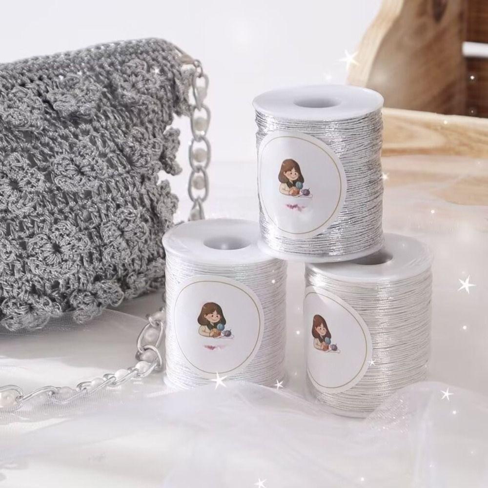 150m Glitter Yarn 1mm Thickness Crochet Yarn Premium Quality Sparkling Yarn  Bags and Hats