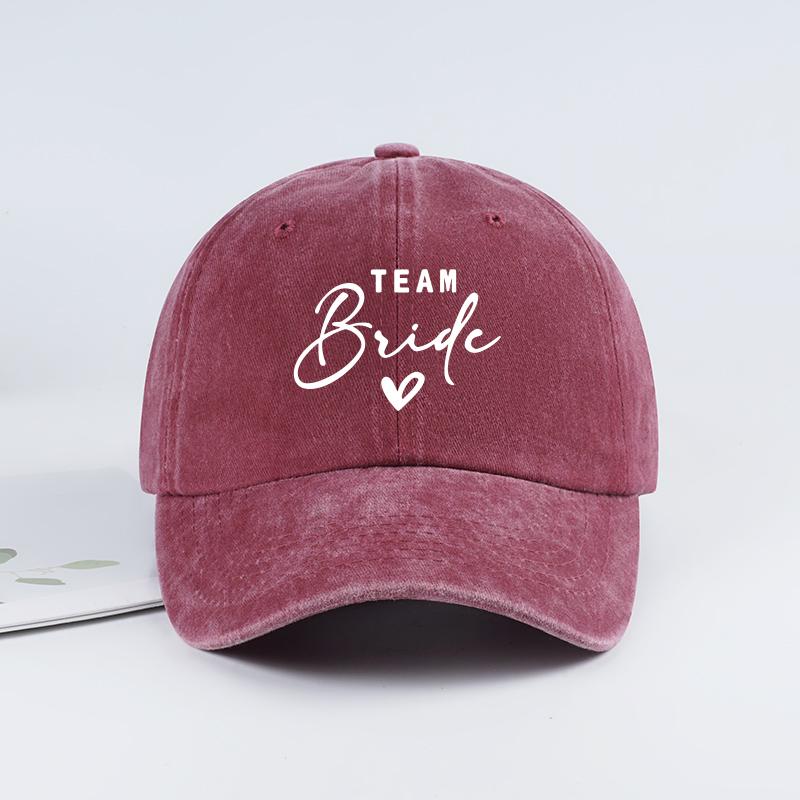 Unisex Modieuze TEAM bride Opdruk Baseballpet Trendy Lichtgewicht Outdoor Zon Hoed Perfect voor Reizen en Kamperen