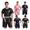 Men Short Sleeve Padded Jumpsuit Water Resistant Back Invisible Zipper Thigh Length Bodysuit with Pockets Adjustable Belt for Easy Dressing