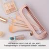 Transparent Makeup Brush Storage Bag, Portable Hand-Held, Easy Design, Large Capacity for Eyebrow Pencils And Eyeshadow Brushes