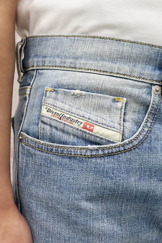 Diesel Men's 2019 D-STRUKT Slim Fit Denim Pants, Size 30, Indigo Blue, Model A12026R08BI 01