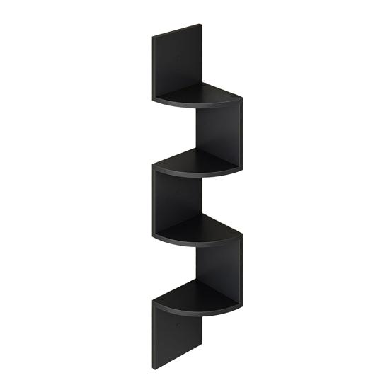 Floating Corner Shelf Wall Mounted 4-Tier 5-Tier Corner Zigzag Shelf Radial Wall Floating Shelf for Home Office Living Room Bedroom