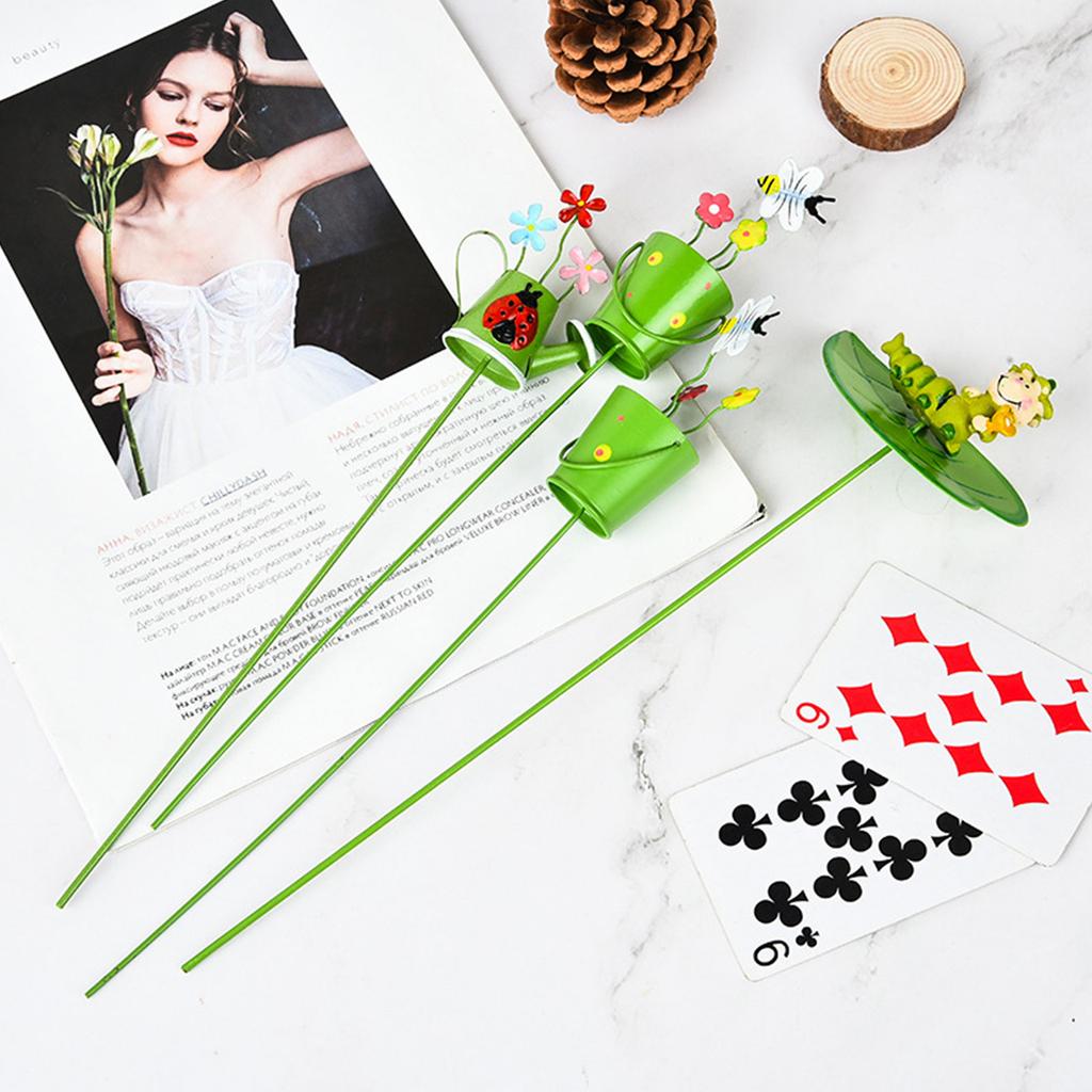 Garden Stake Pick Metal Flower Arrangement Decorative Pick for Potted Plant Succulent Flower Pot
