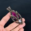 Ruby & Moonstone 999 Copper Wire Wrapped Pendant, Handmade Gemstone Tree Of Life Pendant Jewelry, Gifts For Wife Brand New Pendant