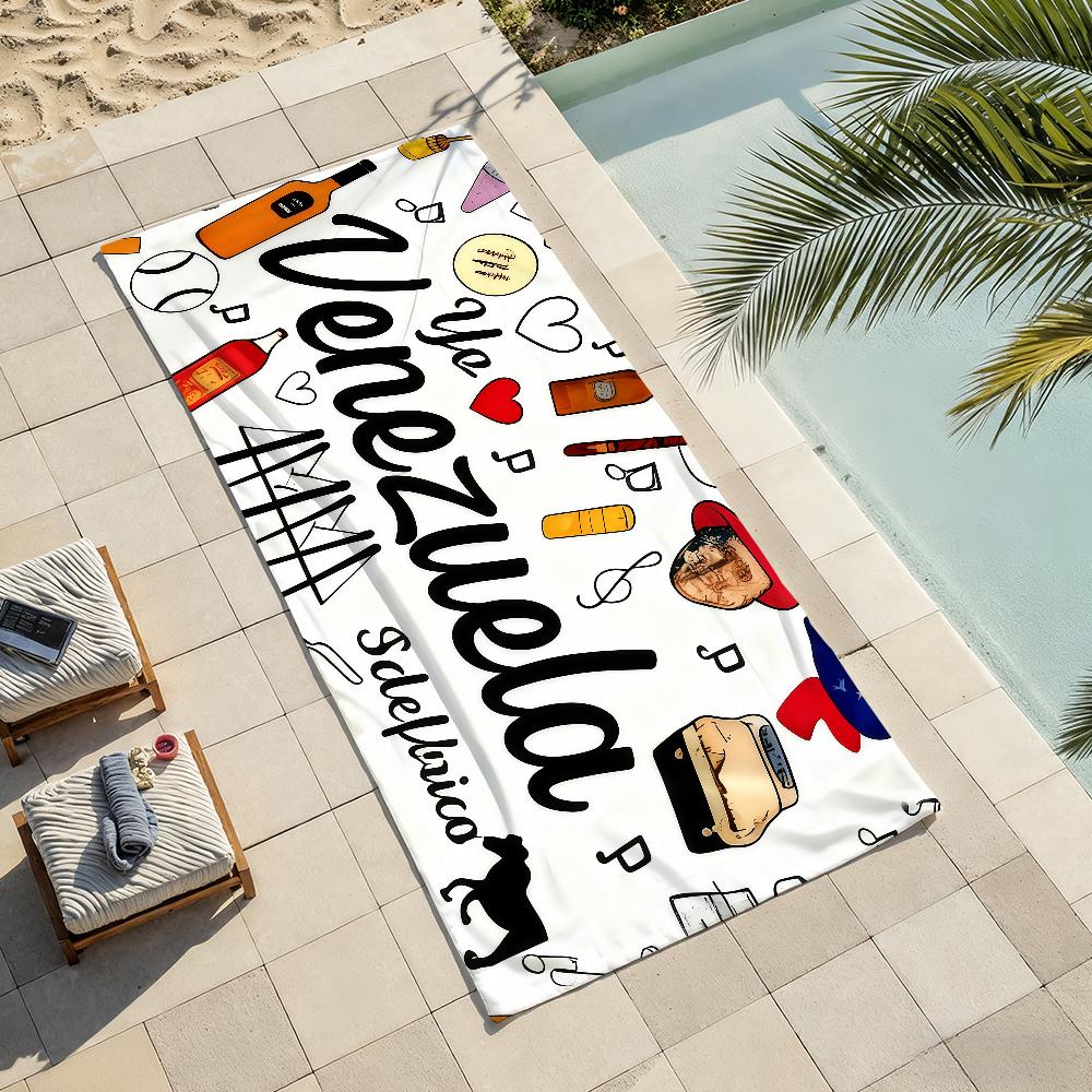 Flag of Venezuela Venezuelan Towel Soft Lightweight Anti-Sand Large Beach Towel Quick-Drying Bath Sports Family