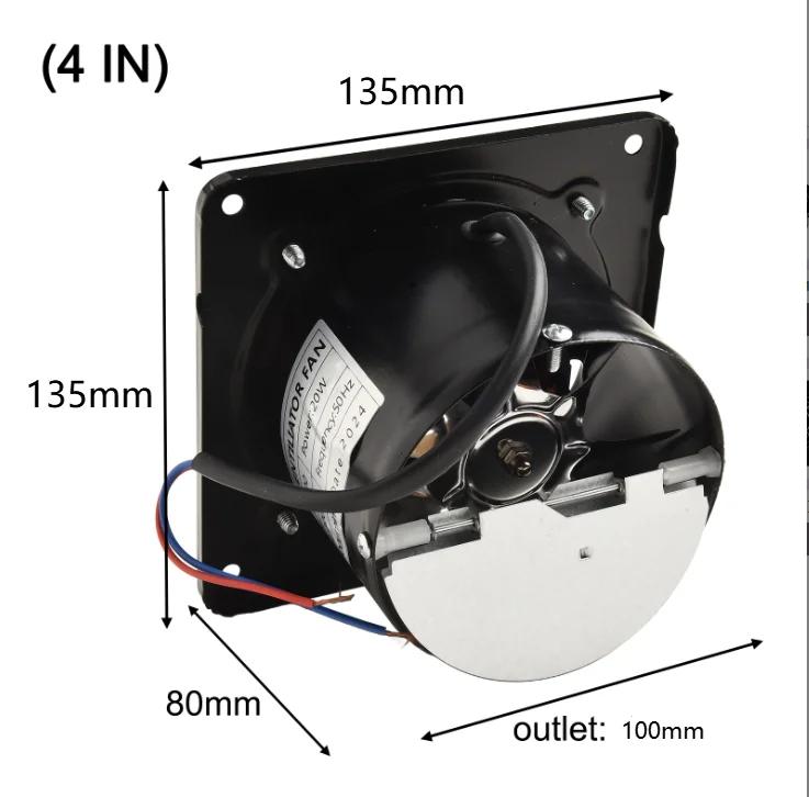 Powerful Ventilation 4 Inch Kitchen Exhaust Fan for Window and Wall Efficient Ventilation for Kitchens and Bathrooms