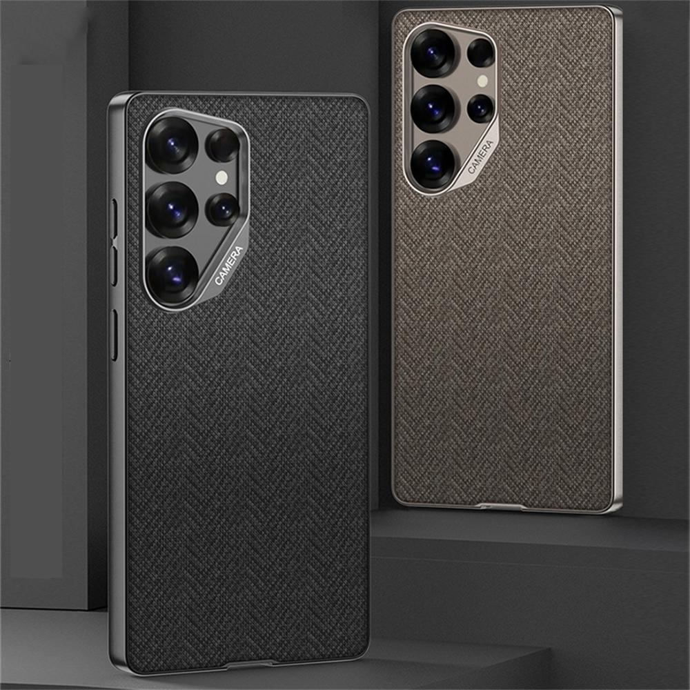 For Samsung Galaxy S25 Ultra Case Skin Touch PC+TPU+Cloth Phone Back Cover