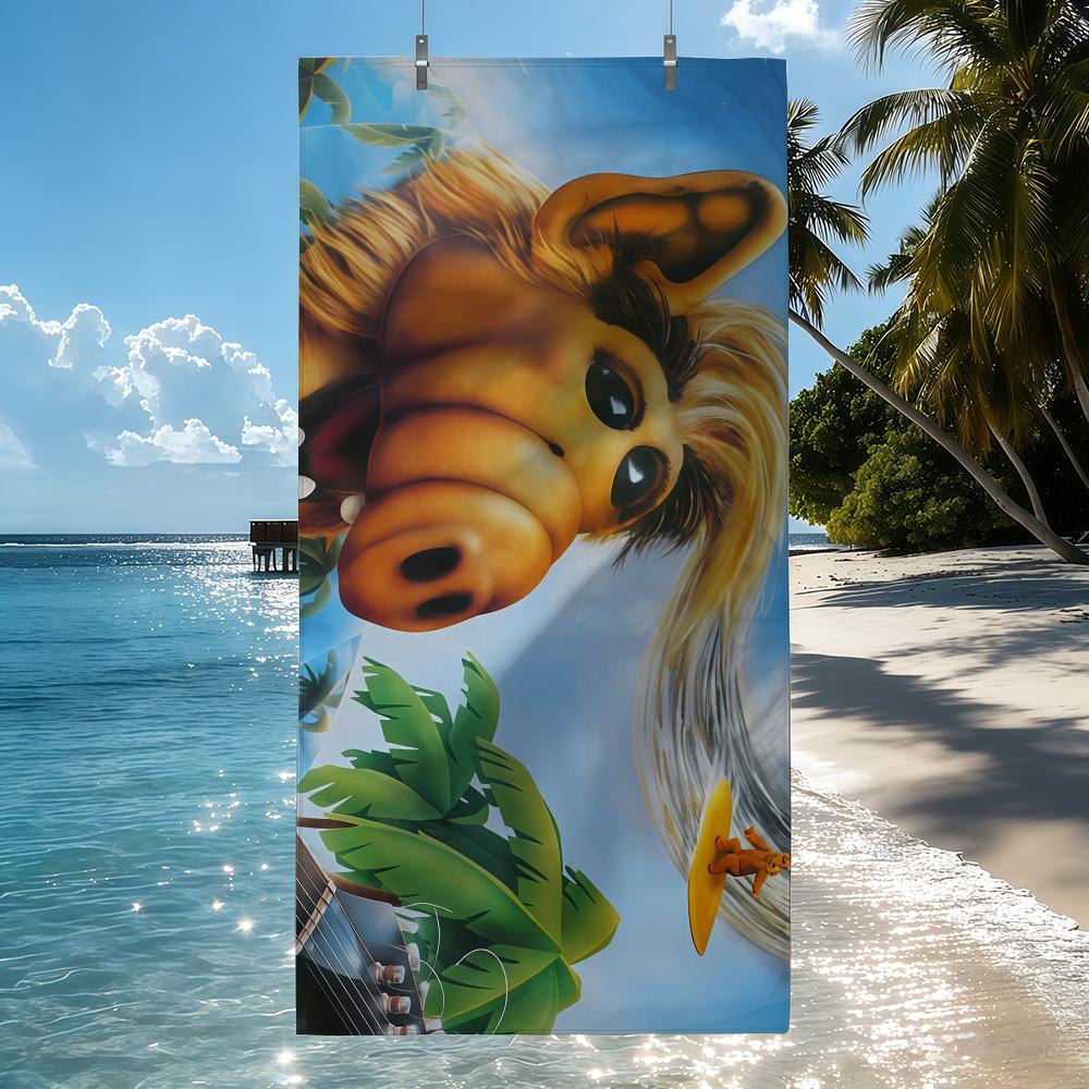 

TV Series Alf funny Towel Quick Drying Beach Towels Are Suitable For Swimming Pools Camping Yoga And The Gym W30*H60(CM)