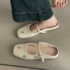 Fashion Rhinestone Flower Bag Head Half Slippers Summer Retro Outer Wear Versatile French Gentle Wind Half Support Slope Heel Single Shoes