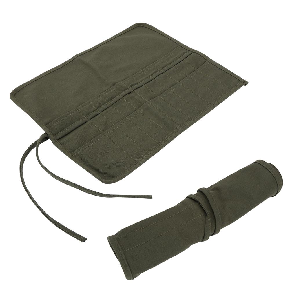 2Pcs Canvas Paint Brush Holder Gouache Oil Pen Storage Bag Roll Pen Case Artist Painting Sketch