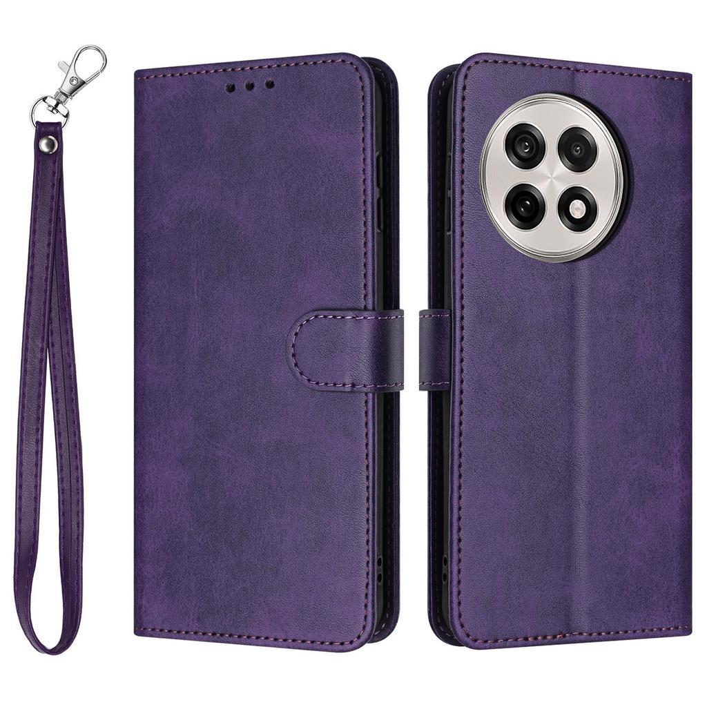 For OnePlus 13R 5G Case Flip Stand PU Leather Wallet Phone Cover Calf Texture