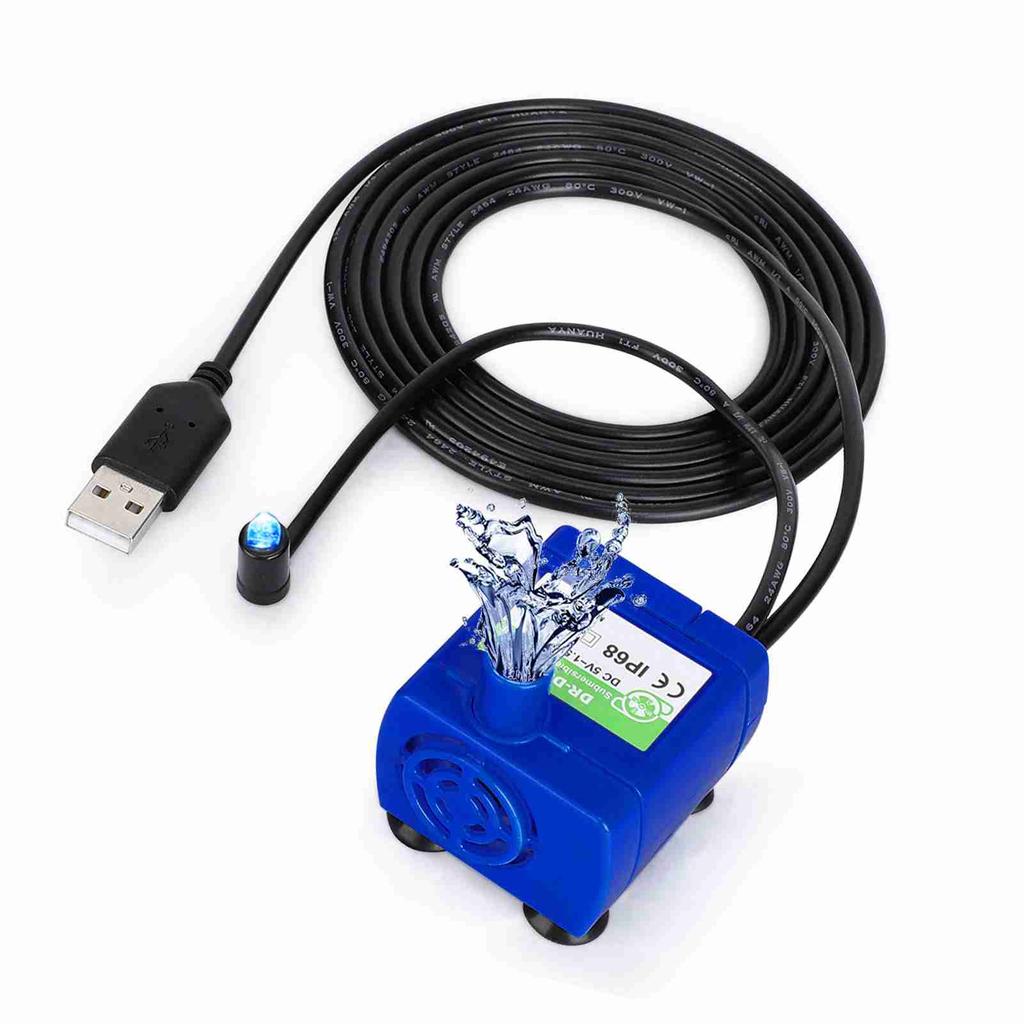 Submersible Water Pump for Pet Fountain with 5.9ft Power Cable, Replacement Pump Pet Fountain