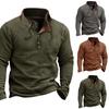 In-Stock 2025 Men's European Casual Fleece Jacket - Autumn/Winter Zip-Up Pullover in Contrasting Colors