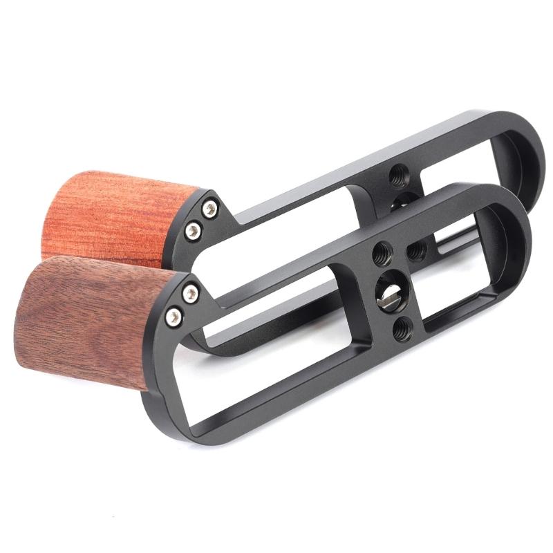 Punho de Câmera Ergonômico com Cabo de Madeira para Q2 Melhora o Conforto e a Pegada Segura Base Protetora com Montagem para Tripé Compatível com ARCA