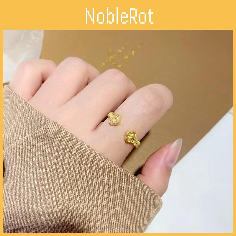 Design Floral Unique Adjustable Ring Brass Gold Plated Perfect For Gifts Wedding