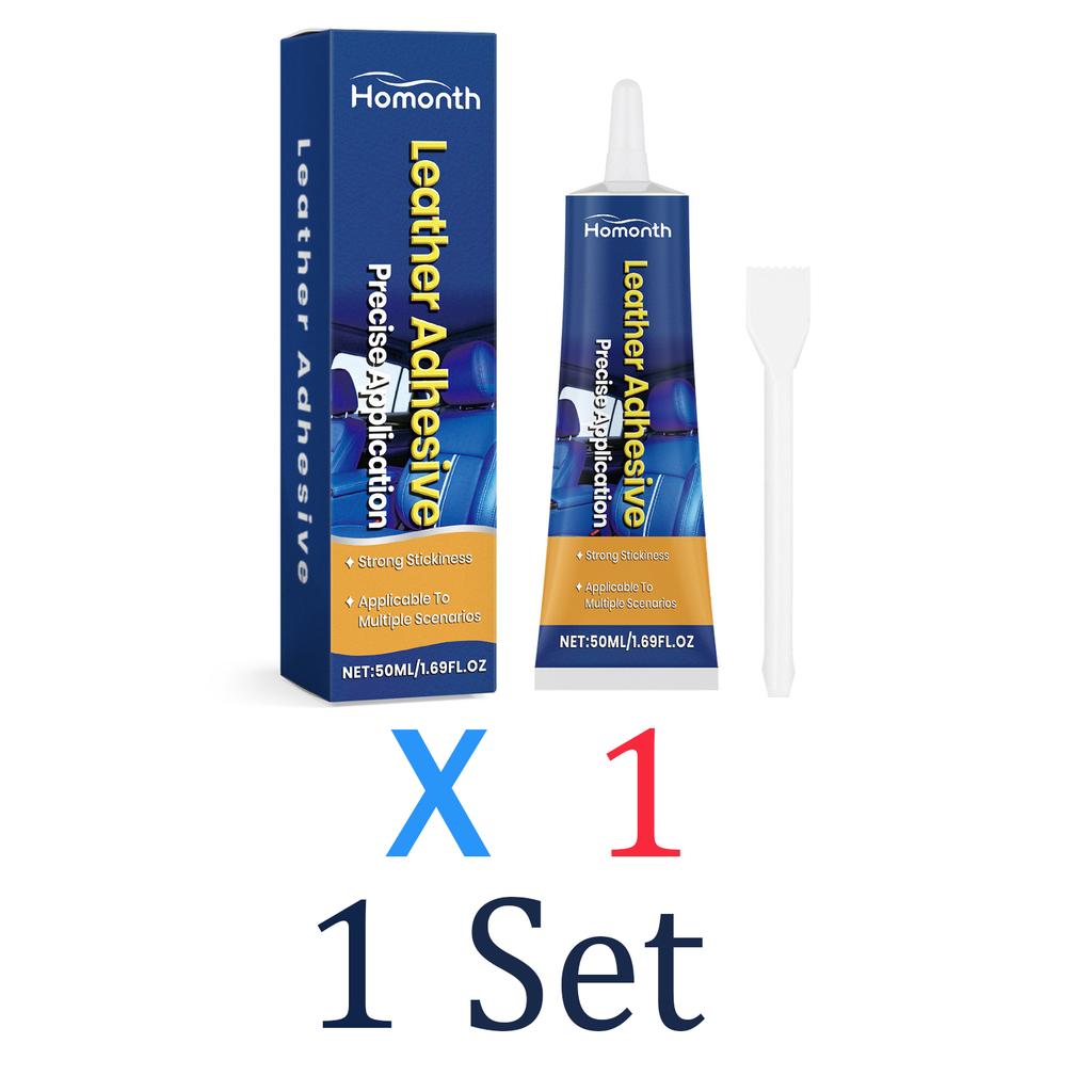 Car Leather Repair Glue 50ml Kit Pro-Strong Bond with Applicator High Strength Adhesive for Vinyl Dashboard Seals Fast Curing