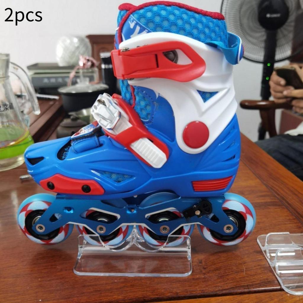 2x Skates Display Holder Skating Accessories for Kids and Adults Practical Acrylic Bracket Compact