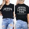 Jesus Loves You T-Shirt Christian Faith Based T Shirts Love Like Jesus T-Shirts Casual Short Sleeve Tee Tshirt for Women Clothes
