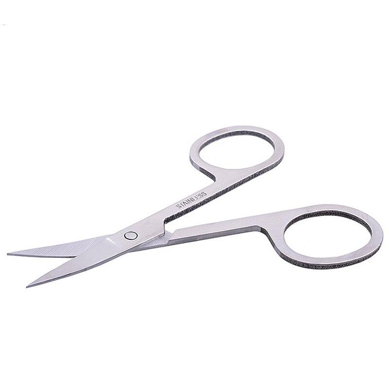 1 Pcs Professional Stainles Nails Eyebrow Nose Eyelash Cuticle Trimmer Epilator Scissor Manicure Tool Curved Pedicure Scissors