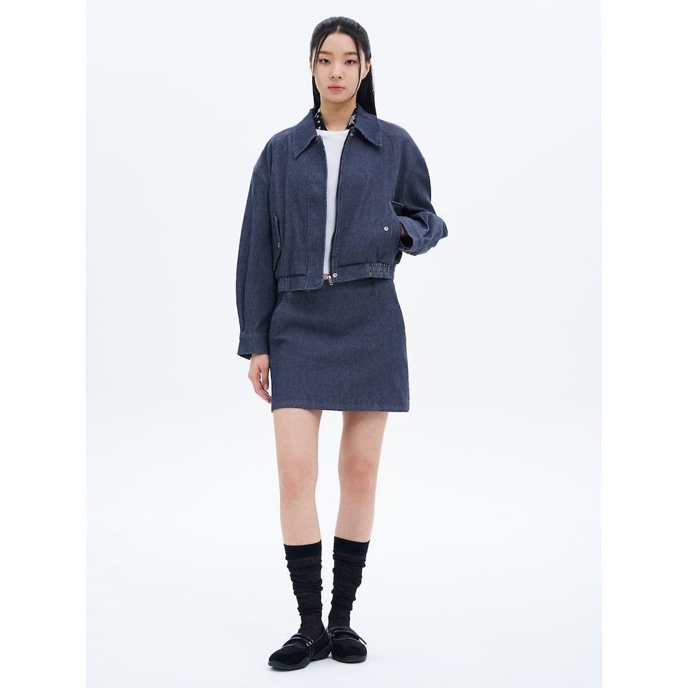 8seconds Denim-Like Mini Skirt Navy