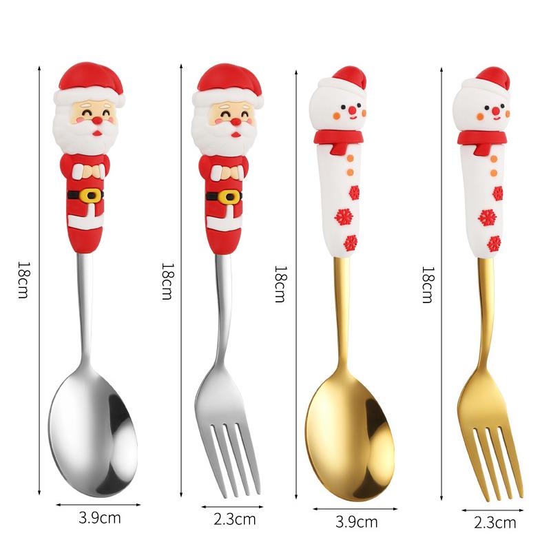 Christmas Spoon Stainless Steel Tea Spoon for Home Xmas Coffee Spoon Dessert Spoon Stirring Spoon Creative Tableware Gift Box