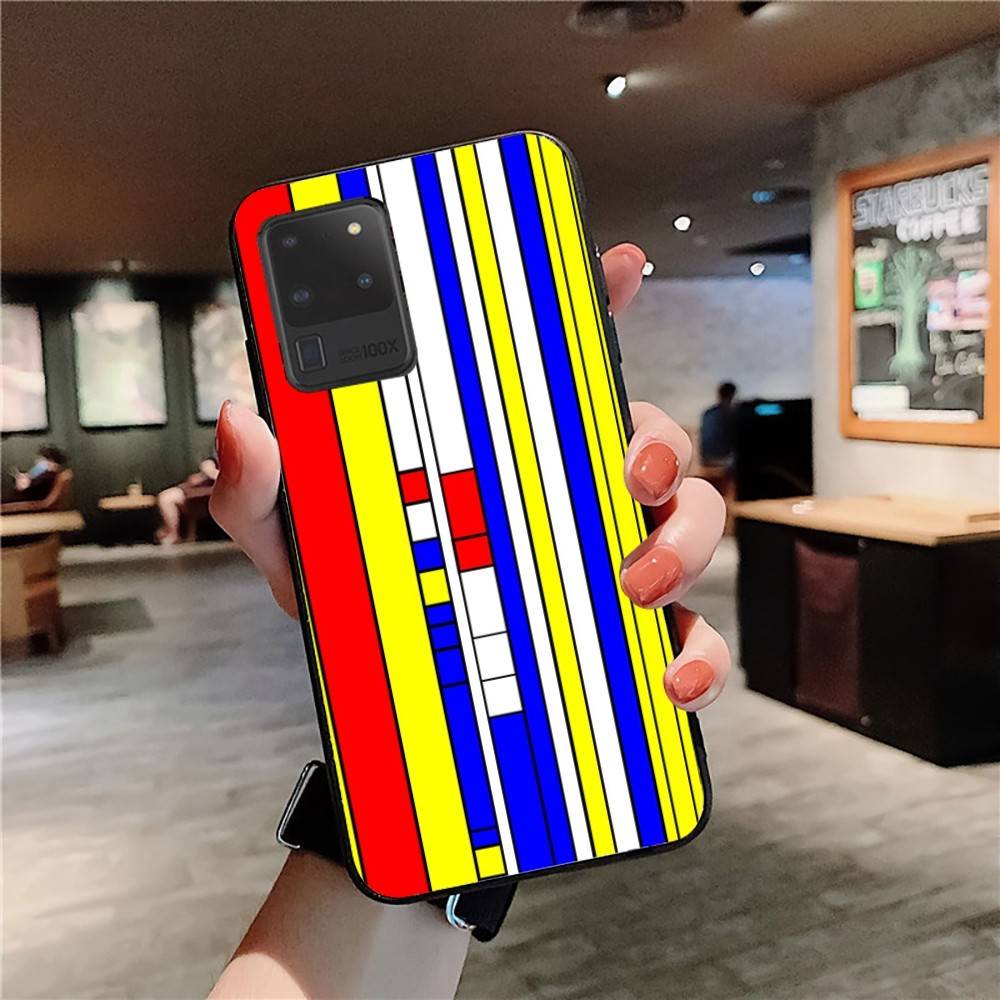 Pattern Abstract Piet Mondrian Phone Case For Samsung S 9 10 20 21 22 23 30 23 24 Plus Lite Ultra FE S10lite Funda