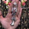 Miao Ethnic Silver Pendants & Handmade Hanfu Hairpin Accessories with Sesame Bells