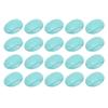20 ks Přírodních oválných plochých kabošonů 18x13mm Vejcovité tyrkysové pro výrobu šperků a korálků