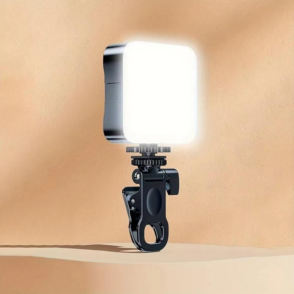 Portable Video Fill Light For Camera Phone Laptop Selfie Adjustable Photography Pocket Fill Light with Clamp Tripod Selfie Stick