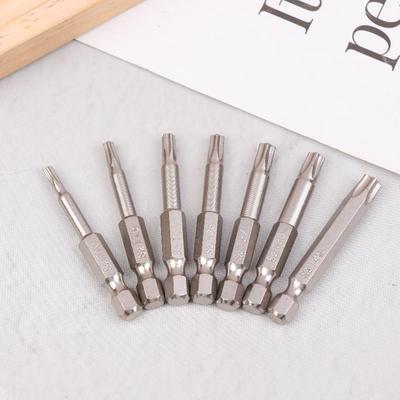 7 Pcs S2 Magnetic Star Screw Driver 5 Point Screwdriver Bits 50Mm 1/4" Hex Shank T10 T15 T20 T25 T27 T30 T40