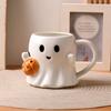 Thermotransfer Keramiktassen Set 1/2 Keramik Geister Kürbis Design Tassen 3D Effekt Wasserbecher für Bar Küche für Halloween