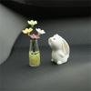 Cute Creative Car Interior Decoration Exquisite Mini Rose Vase Auto Center Console Decoration Ornaments Accessories Gifts