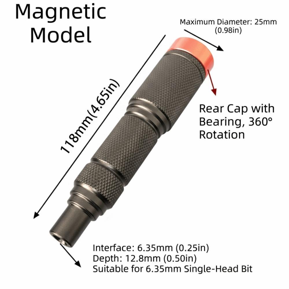

6.35mm Hex Screwdriver Handle Portable Drill Accessories Quick Change Screwdriver Screws Nuts Magnetic model