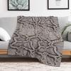 Brown Snakeskin Photo Throw Blanket Color Fast Cozy Throw Blanket